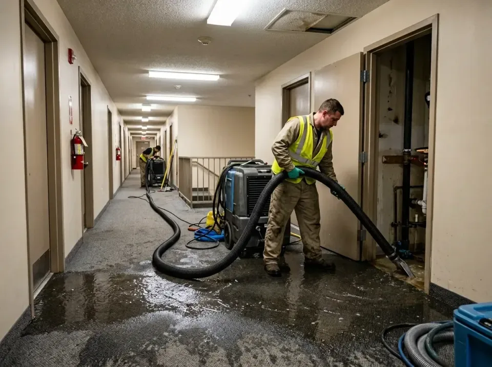 multi-unit-apartment-hallway-f-005 — frequently asked questions, Emergency Burst Pipe Water Extraction & Removal in Windcres…